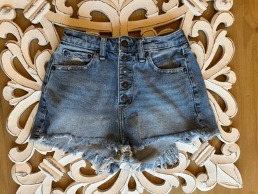 Abercrombie Women's Shorts Size 00 High Rise Button Fly Curve Love Fit